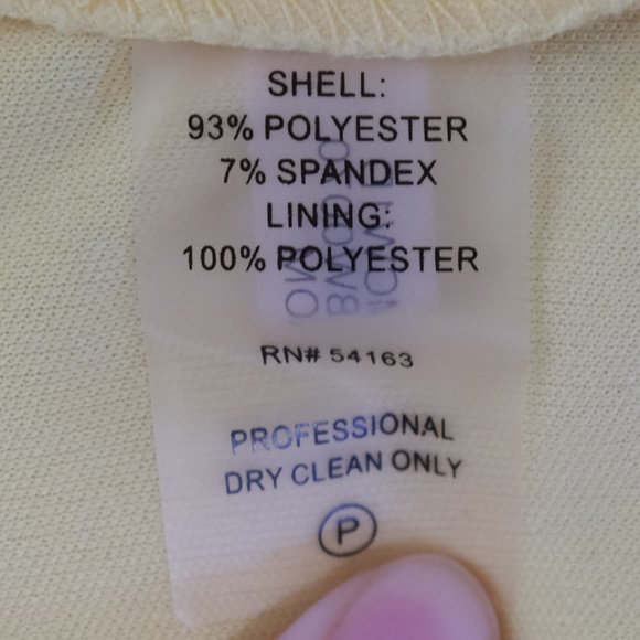 { Calvin Klein Dress } Scuba Fit and Flare Yellow and Gray Dress - Picture 12 of 13